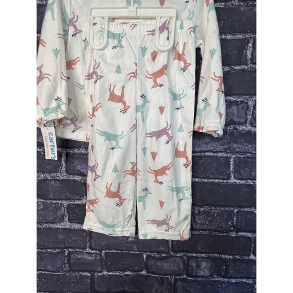 Carter's Just One You 2T PJ Reindeer Trees 2-Piece Pajama Set - Picture 13 of 14